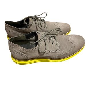 Cole Haan Gray Oxfords with Yellow Sole